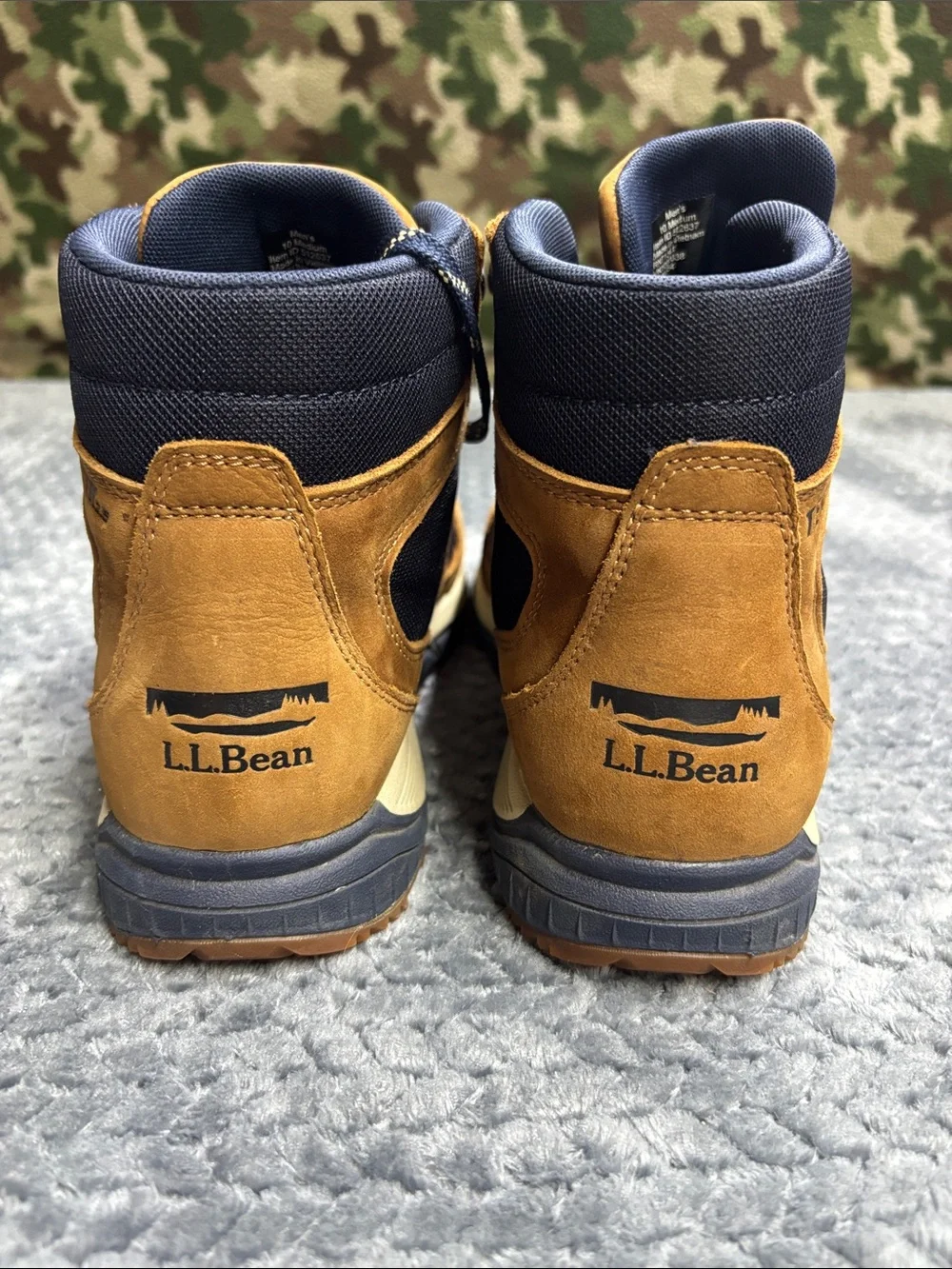 L.L. Bean Men's Brown and Navy Hiking Boots